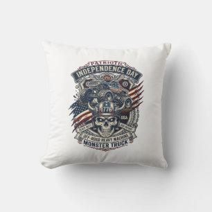 Coussin Patriotique 1776 Hors Route Camion Monstre Crâne L