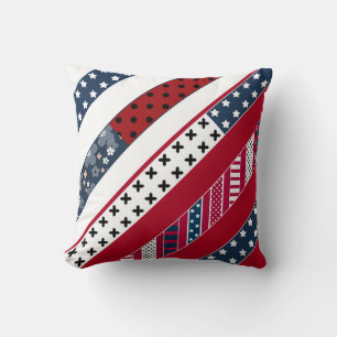 Coussin Patriotique, patchwork,