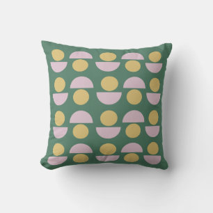 Coussin Pattern de Stylish Chic Geometric Shapes en vert