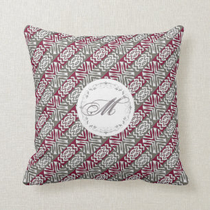Coussin pattern.monogram. sans couture africain ethnique
