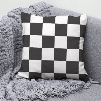 Coussin Patters de Black and White Checker