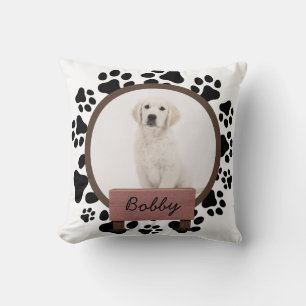 Coussin pattes mignonnes Noël fête Custom Chien Photo