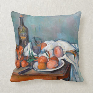 Coussin Paul Cézanne, toujours la vie aux oignons et à u