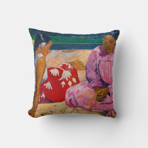 Coussin Paul Gauguin - Femmes de Tahiti sur la plage