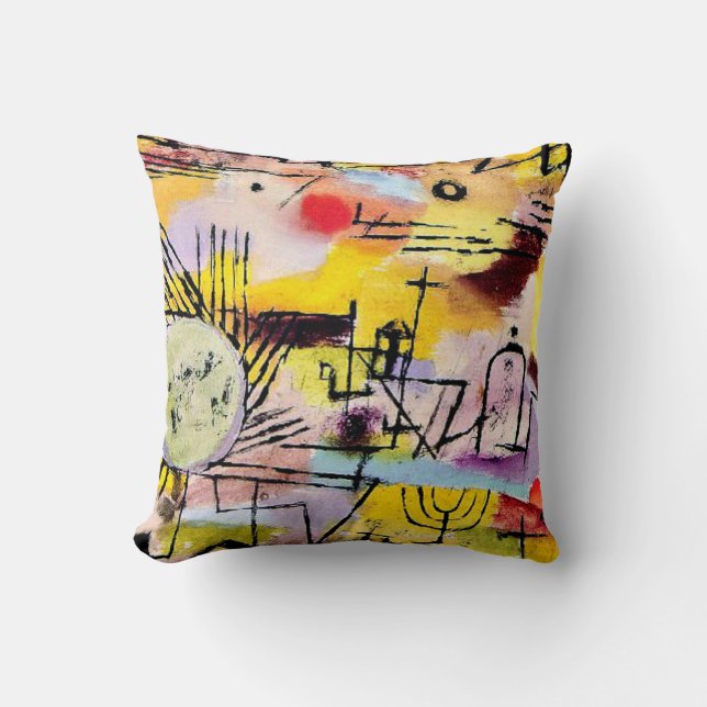 Coussin Paul Klee art : Soleil levant (Recto)