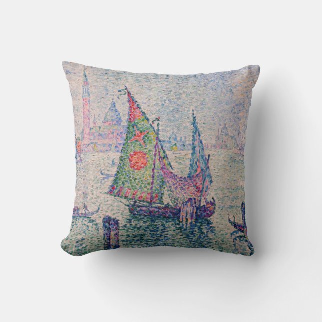 Coussin Paul Signac - La Voile verte (Recto)