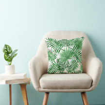 Paume vert tropical Feuille Aquarelle d'été Art