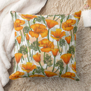 Coussin Pavot de Californie