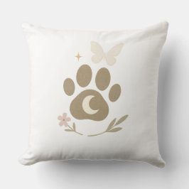 Coussin Paw Mémorial avec Lune & Papillon - Sympathie