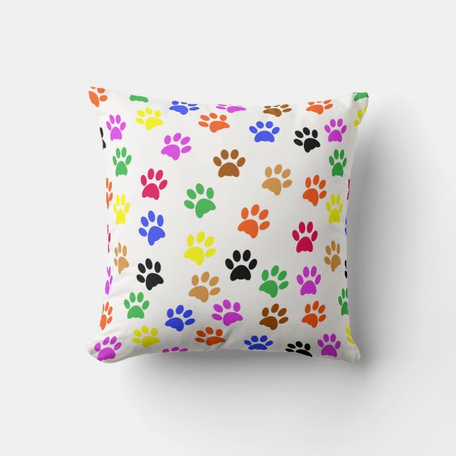 Coussin Paws colorés (Recto)