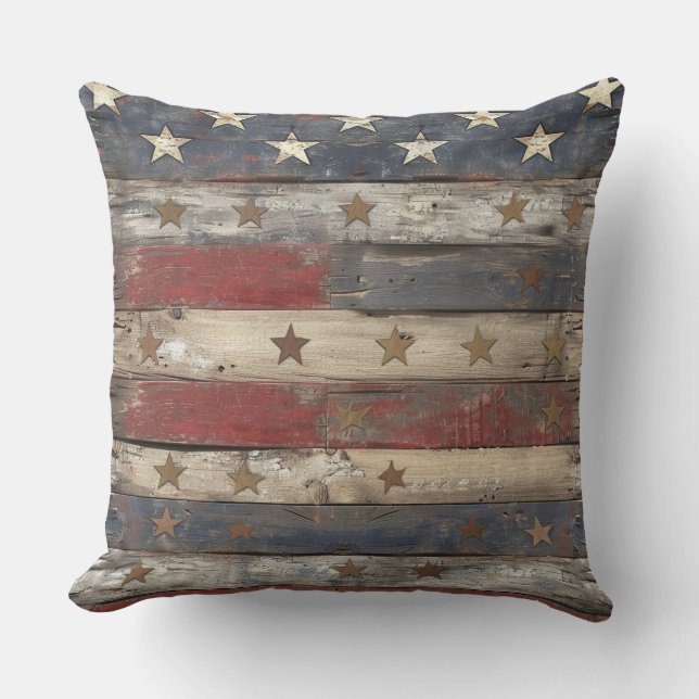 Coussin Pays/Americana Principale en détresse (Recto)