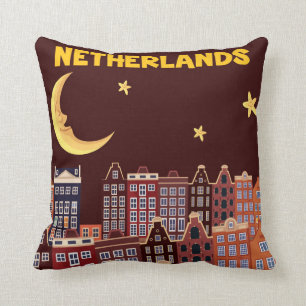 Coussin Pays-Bas la nuit