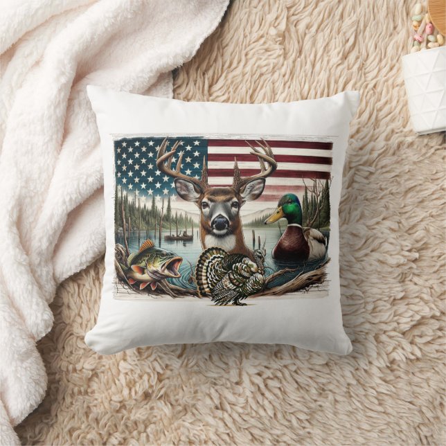 Coussin Pays de Deer et USA (Couverture)