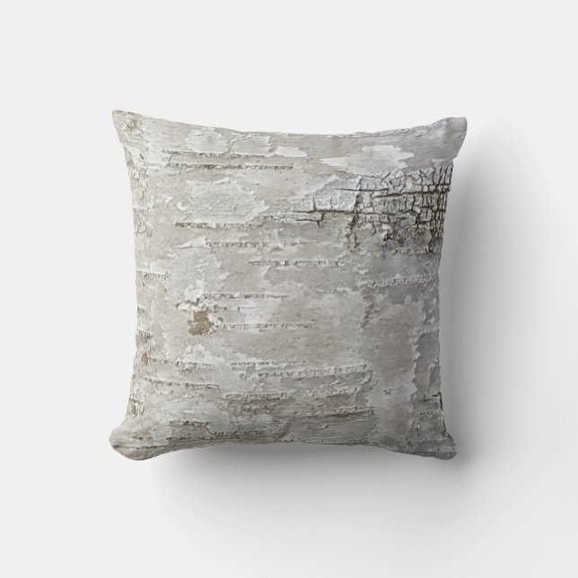Coussin Pays rustique Nature Blancs écorce de Birch Photo (Recto)