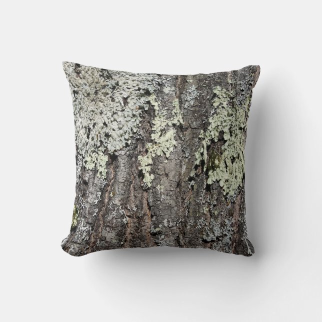 Coussin Pays Rustique Nature Mossy Bark Oak Tree Photo (Recto)