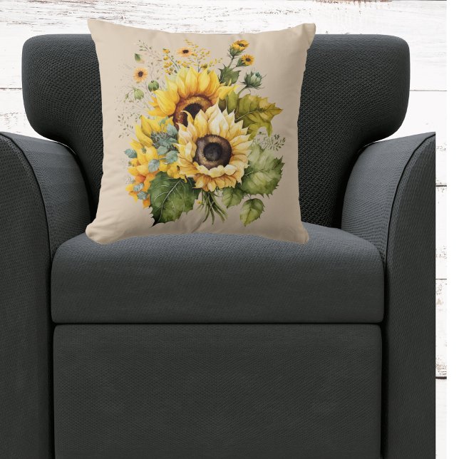 Coussin Pays Splendor de tournesol (Créateur téléchargé)