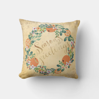 Coussin Pays Wreath traditionnel Vintage Floral Élégant
