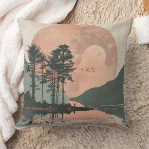 Coussin Paysage Abstrait de Boho (1)