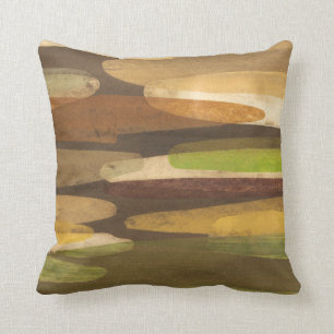Coussin Paysage abstrait de ton de la terre