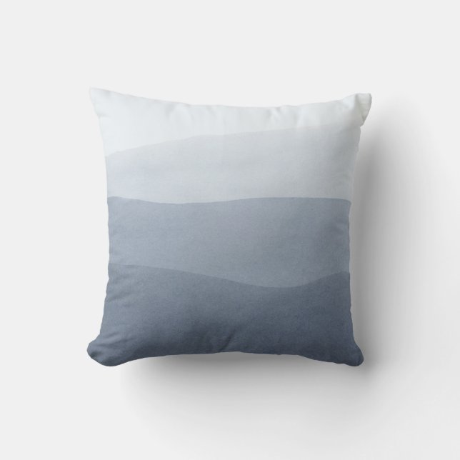 Coussin Paysage Abstrait gris et paisible (Recto)