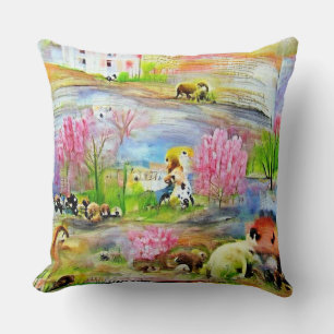 Coussin Paysage aquarelle