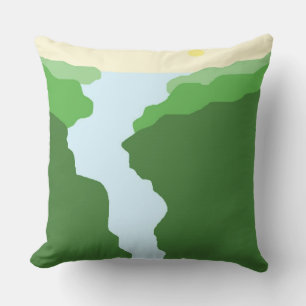 Coussin paysage art abstrait