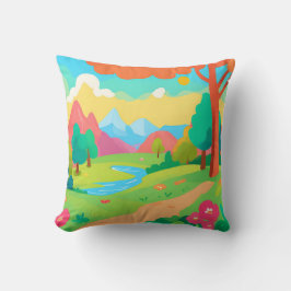 Coussin paysage art Jeu d'oreiller