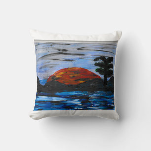 Coussin Paysage au coucher du soleil