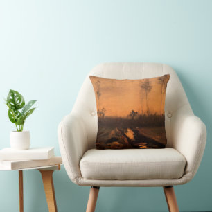 Coussin Paysage au crépuscule par Vincent van Gogh