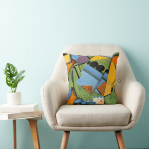 Coussin Paysage avec maisons à Céret