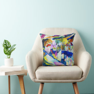 Coussin Paysage avec pluie de Wassily Kandinsky