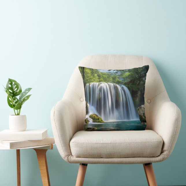 Coussin Paysage de Cascade (Chaise)