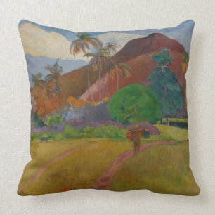 Coussin Paysage de Tahitian, 1891 (huile sur la toile)