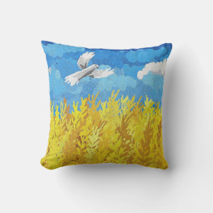 Coussin Paysage du drapeau ukrainien