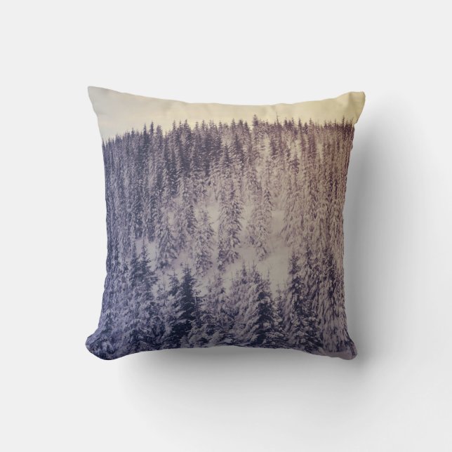 Coussin Paysage hivernal dégradant (Recto)