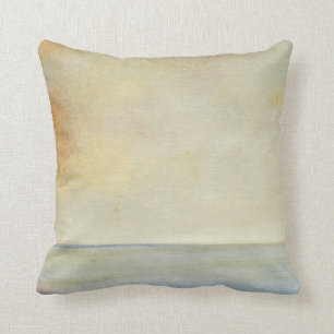 Coussin Paysage marin avec le coucher du soleil orange