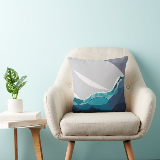 Coussin Paysage océanique d'Iceberg (Chaise)