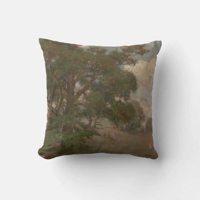Coussin Paysage pastoral Louis Loeb (Américain, 1866-1909) (Recto)