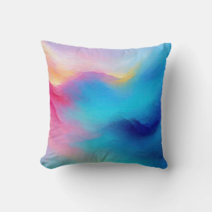 Coussin Paysage rose et bleu "Shroudglen".