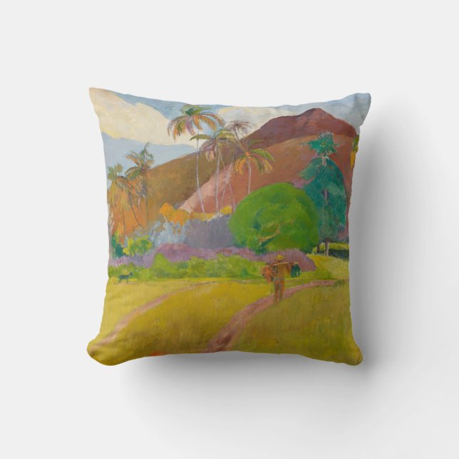 Coussin Paysage tahitien (par Paul Gaugin) (Recto)