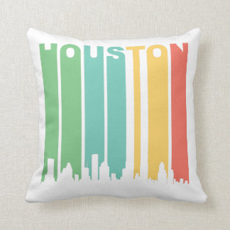Coussin Paysage urbain vintage de Houston