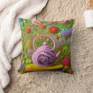 Coussin Paysage Whimsical Quill Teapot