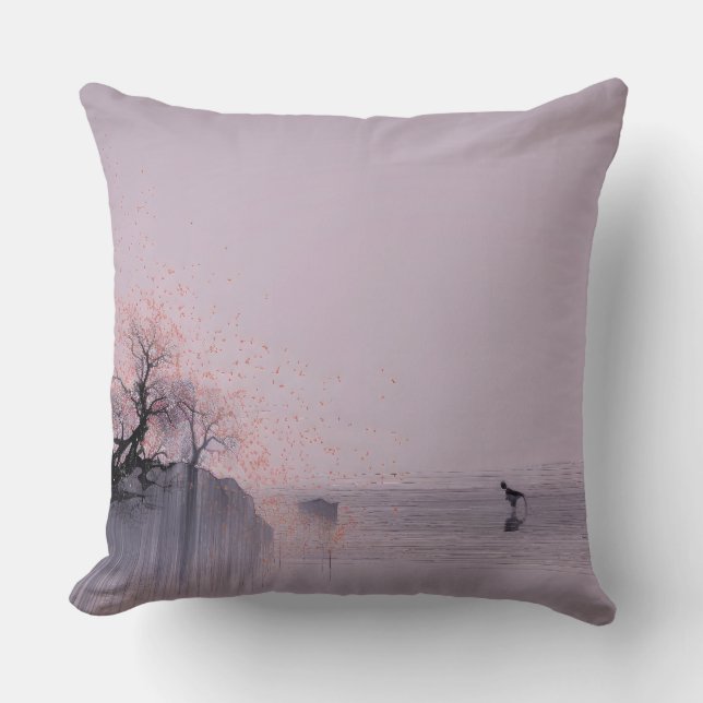 Coussin Paysage zen minimaliste (Recto)