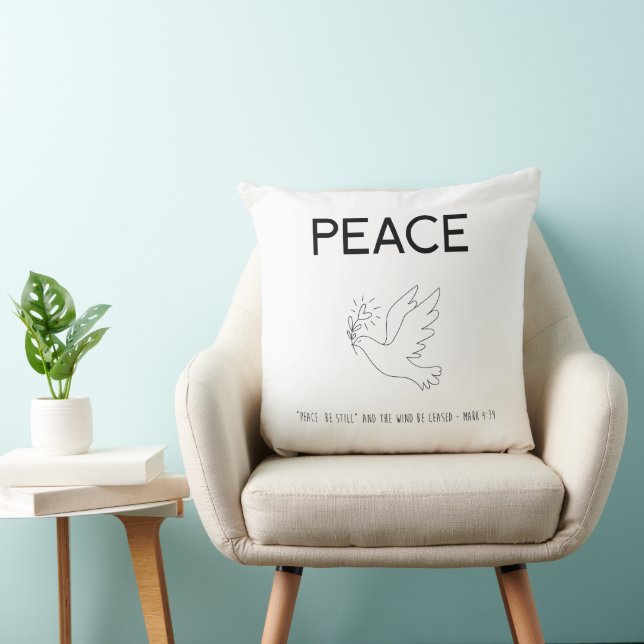 Coussin Peace be still bird flying (Chaise)