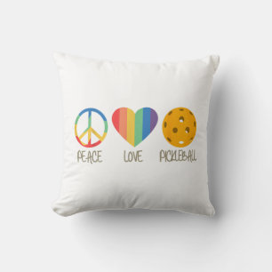 Coussin Peace Love Pickleball