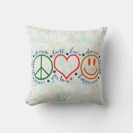 Coussin Peace Love Smile