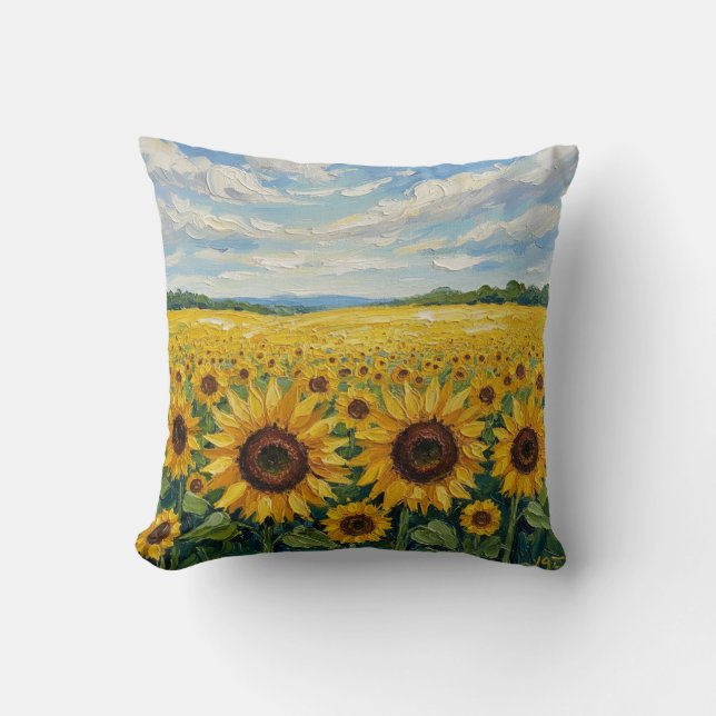 Coussin Peaceful sunflowers bsg (Recto)