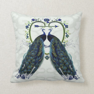 Coussin PEACOCK amour orné personnalisé