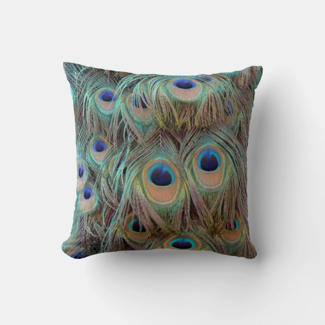 Coussin Peacock Feathers (Recto)
