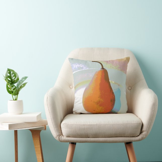 Coussin Pear Still Life 1 (Chaise)